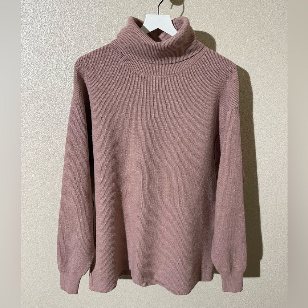 Free People Dusty Pink Turtleneck Sweater